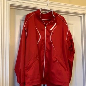 Babolat red warm up jacket.  Men’s size XL